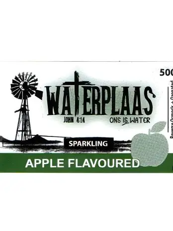 Waterplaas – 500 ml Sparkling Flavoured Water – Apple