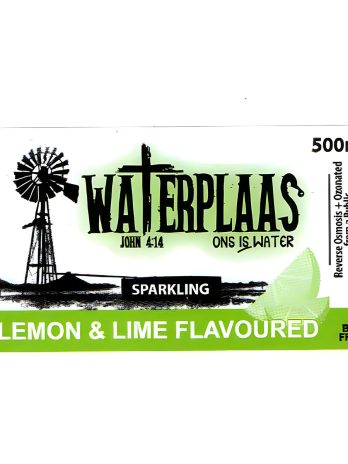 Waterplaas – 500 ml Sparkling Flavoured Water – Lemon & Lime