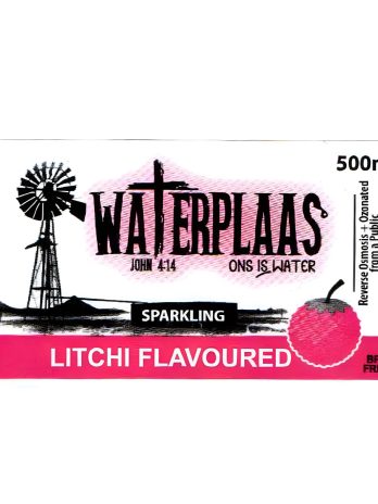 Waterplaas – 500 ml Sparkling Flavoured Water – Litchi