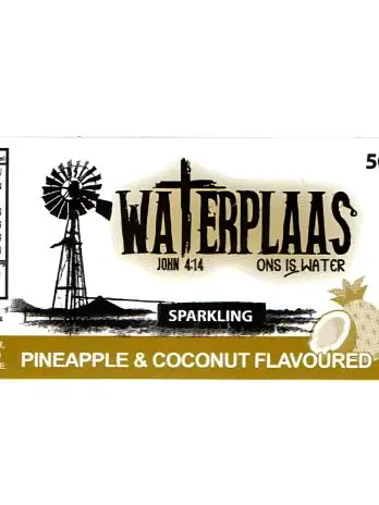 Waterplaas – 500 ml Sparkling Flavoured Water – Pinapple & Coconut